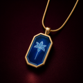THE AWAKENED - 925 sterling silver with 18k gold vermeil, with laser engraved lily, rounded snake chain.
