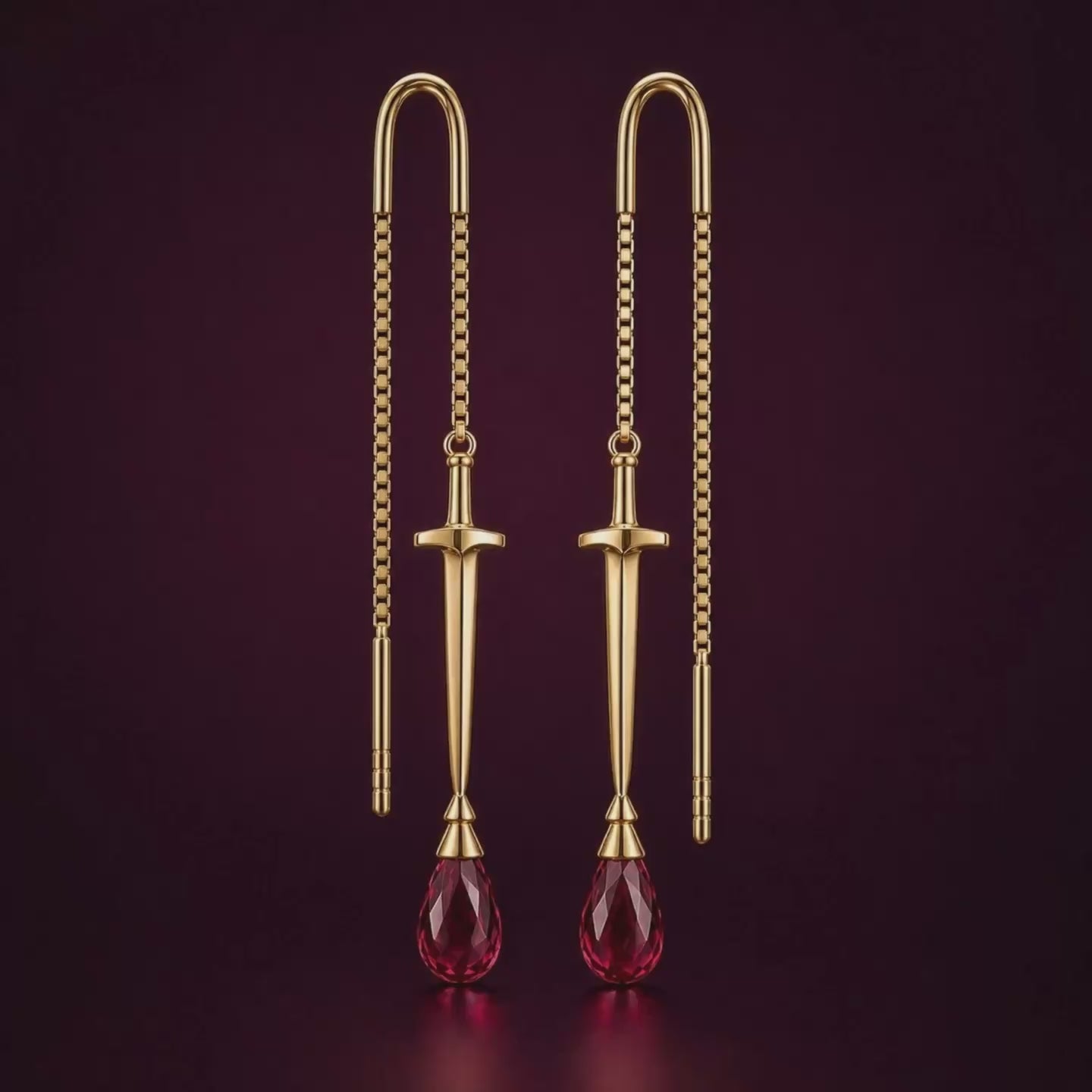The Sovereign - Sword Threader Earrings